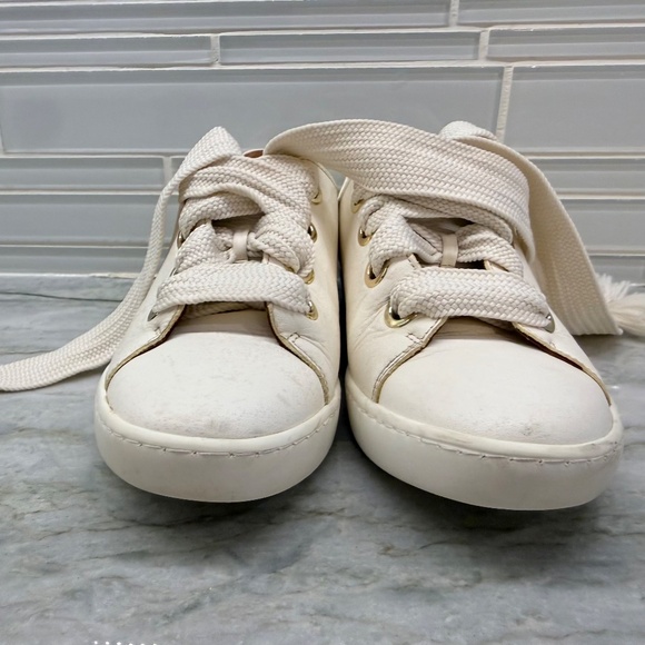 Sezane Baskets Jack Oeillets Smooth Ecru Leather Trainers Sneakers Size 7 - Picture 10 of 12